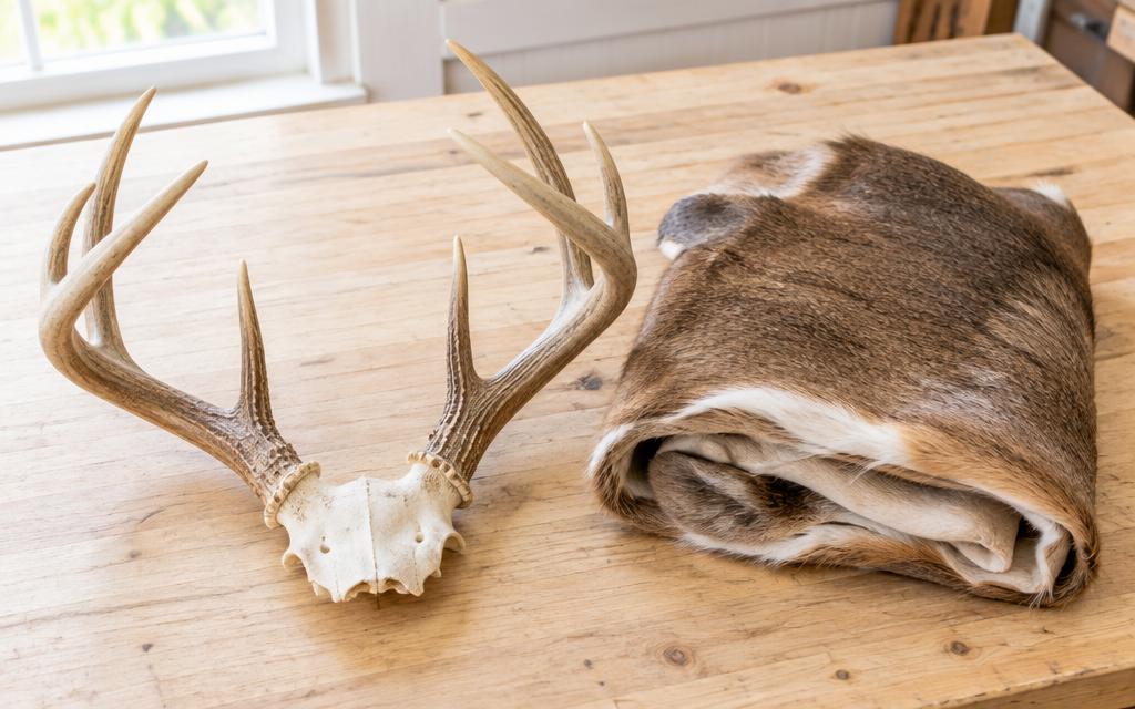 Reference photo of cape & antlers for the taxidermist