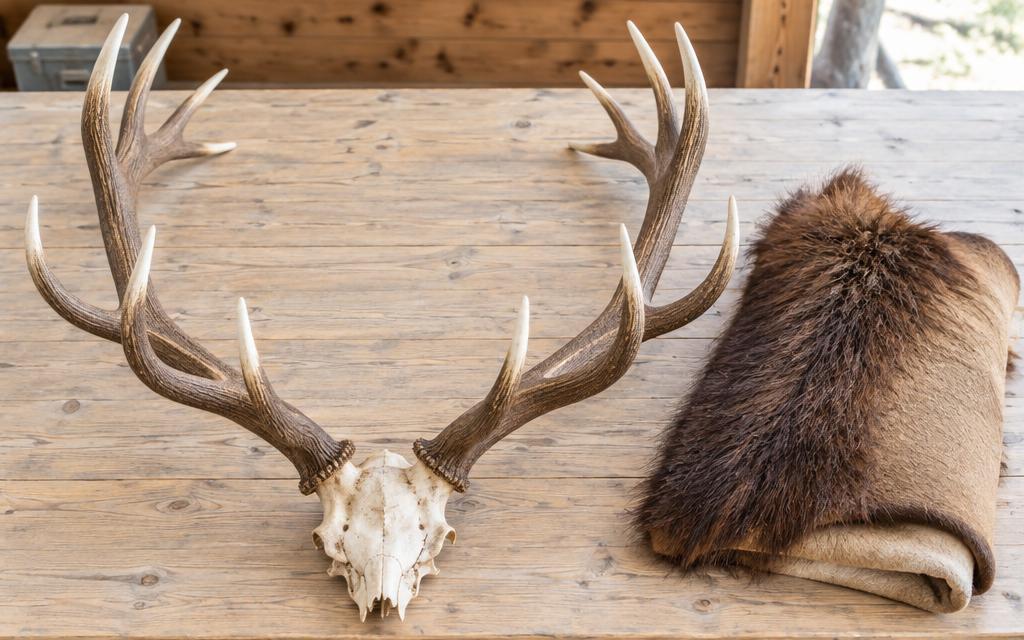 Reference photo of cape & antlers for mounting
